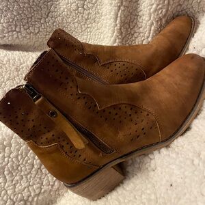 Pierre dumas brown 9 zip perforated ankle boots grey also listed faux leather